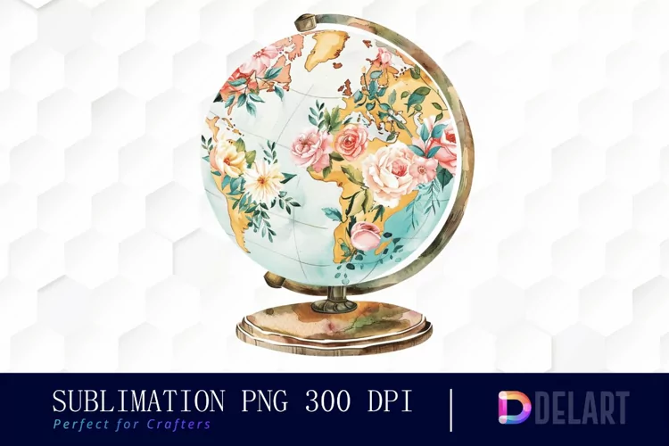Floral Globe PNG Clipart