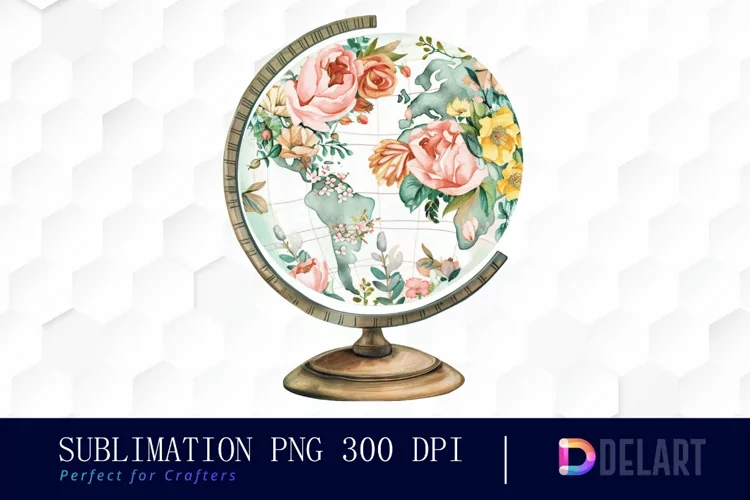 Floral Globe PNG Clipart