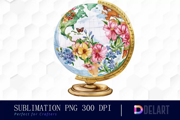 Floral Globe PNG Clipart