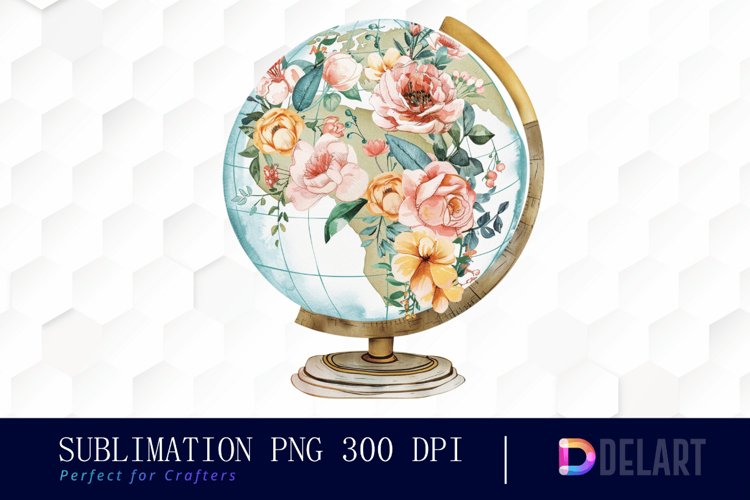 Floral Globe PNG Clipart example image 1