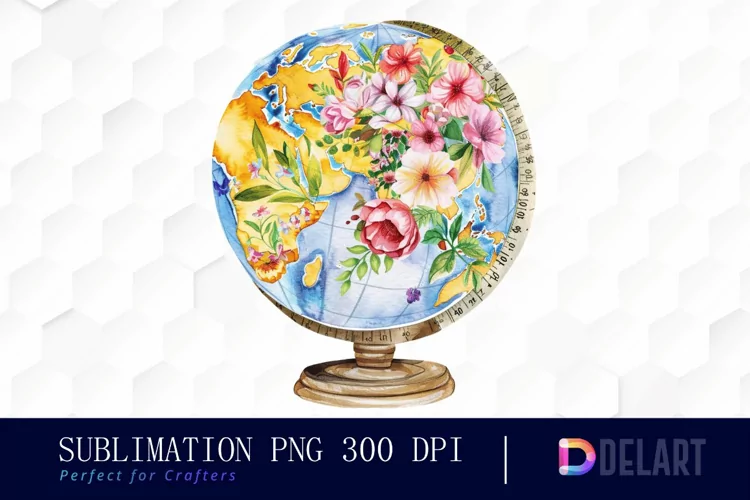 Floral Globe PNG Clipart