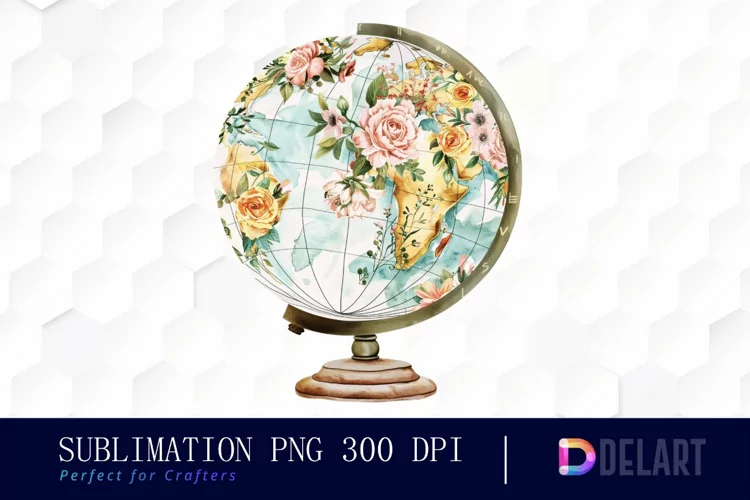 Floral Globe PNG Clipart