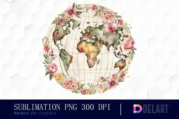 Floral Globe PNG Clipart