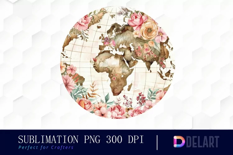 Floral Globe PNG Clipart