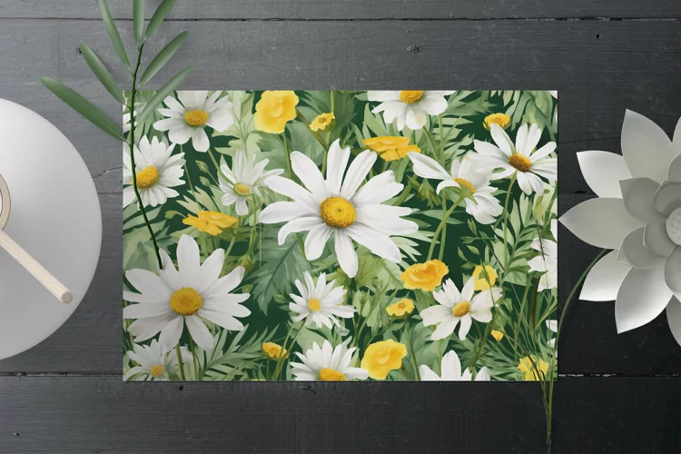 Watercolor Floral Border for wedding invitations