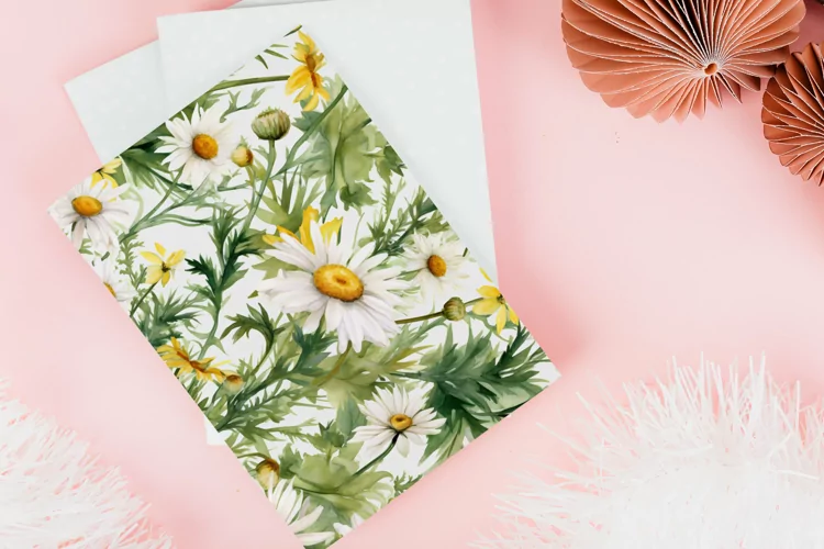 Watercolor Floral Border, Wedding card illustration