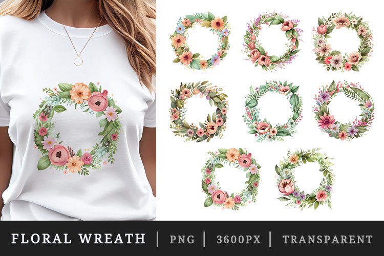 Floral Wreath Clipart Image 12