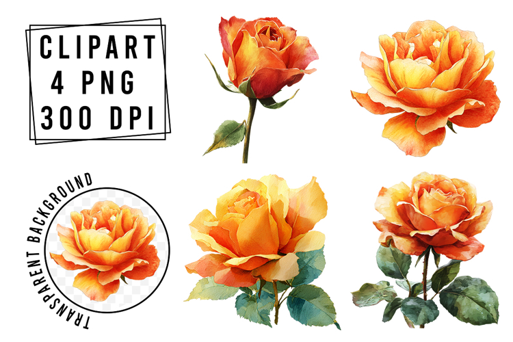 Watercolor Flower Clipart Image 10