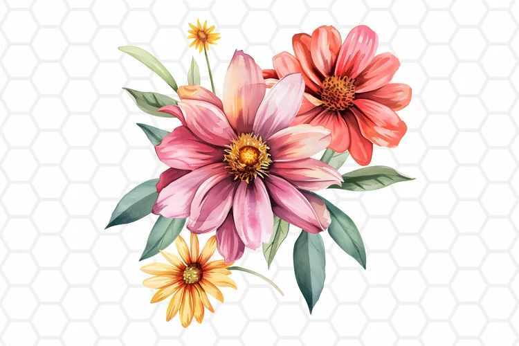 Watercolor Flower Clipart | Flower PNG