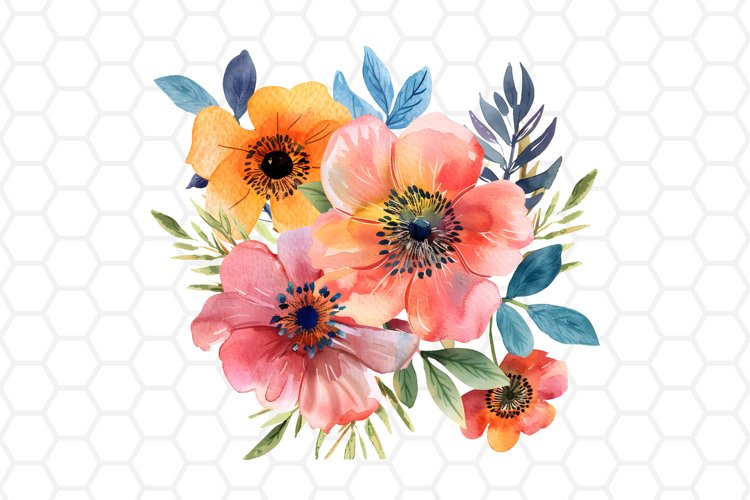 Watercolor Flower Clipart | Flower PNG