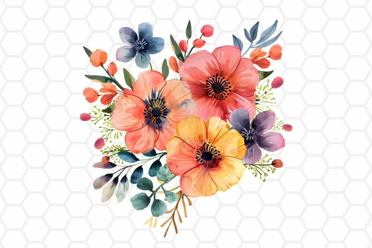 Watercolor Flower Clipart | Flower PNG