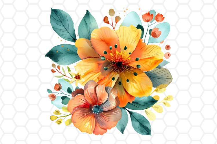 Watercolor Flower Clipart | Flower PNG
