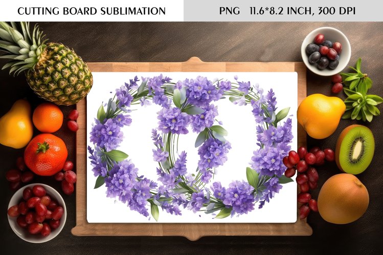 Summer Watercolor Flowers Design|Cutting Board Sublimation