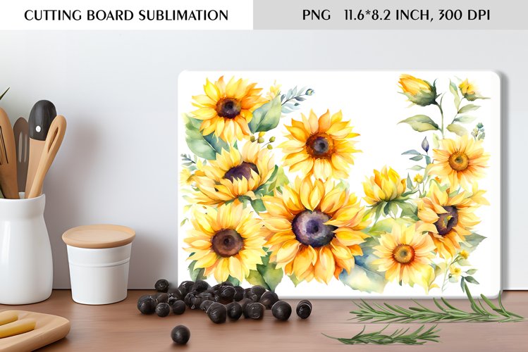 Watercolor Sunflower Clipart Image 3