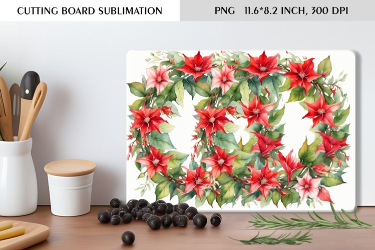 Summer Watercolor Flowers Design|Cutting Board Sublimation