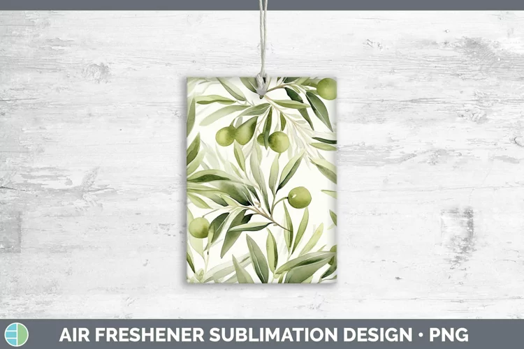 Watercolor Flowers Avocado Air Freshener Sublimation Car Fre