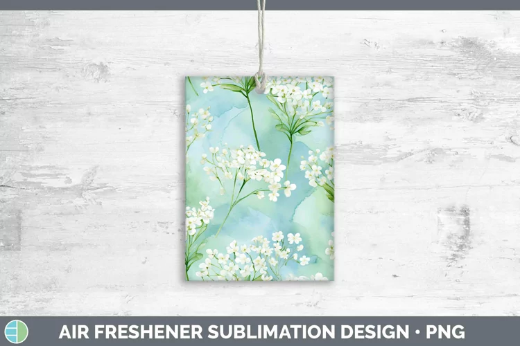 Watercolor Flowers Babys Breath Gypsophila Air Freshener Sub