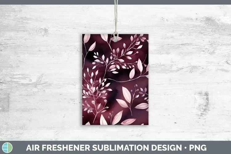 Watercolor Flowers Berry Air Freshener Sublimation Car Fresh