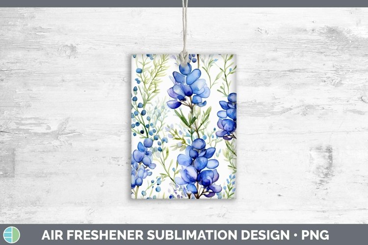 Watercolor Flowers Bluebonnet Air Freshener Sublimation Car