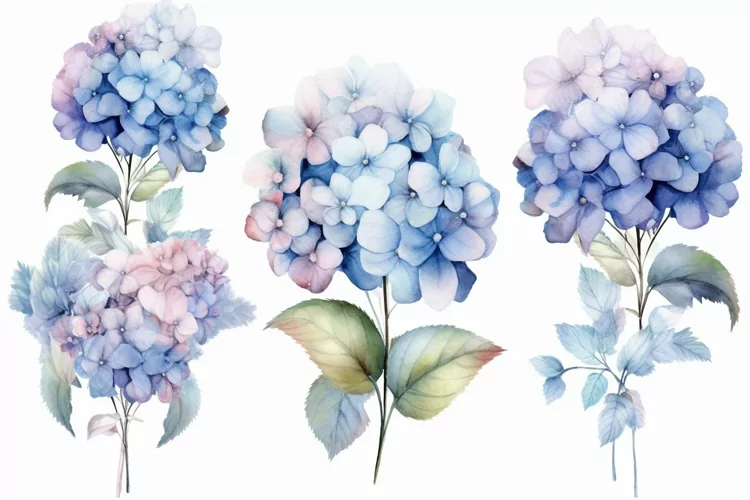 Watercolor Flowers Bouquets, illustration Background