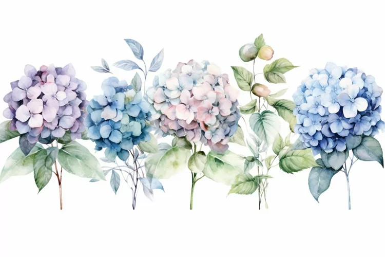 Watercolor Flowers Bouquets, illustration Background