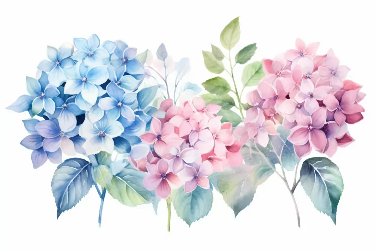 Watercolor Flowers Bouquets, illustration Background
