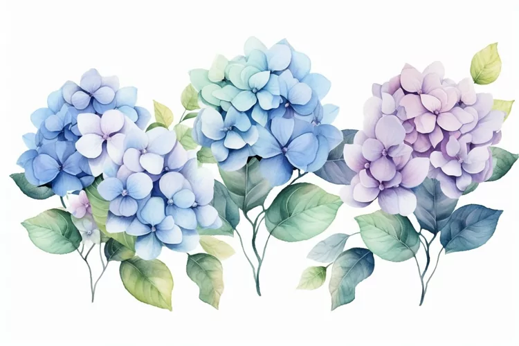 Watercolor Flowers Bouquets, illustration Background