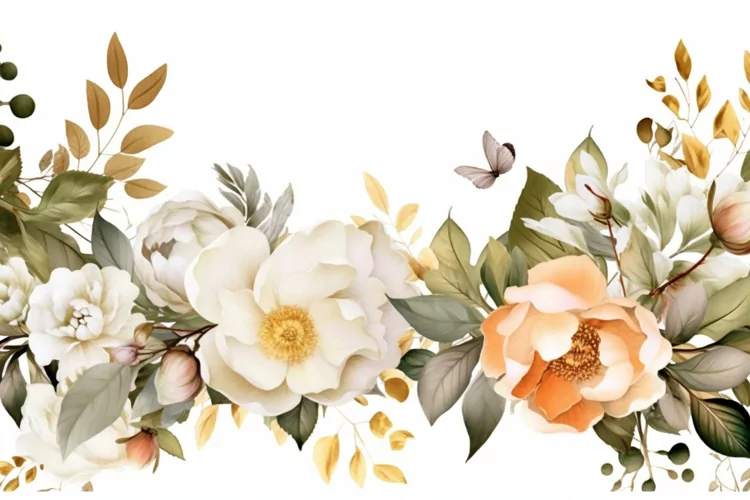 Watercolor Flowers Bouquets, illustration Background