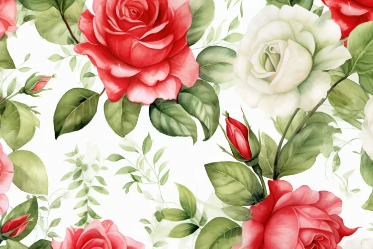 Watercolor Flowers Bouquets, illustration Background