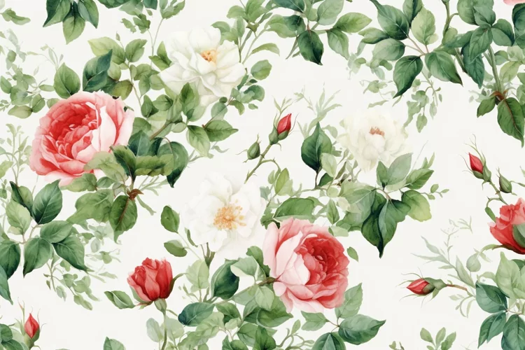 Watercolor Flowers Bouquets, illustration Background