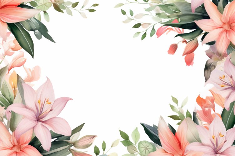 Watercolor Flowers Bouquets, illustration Background