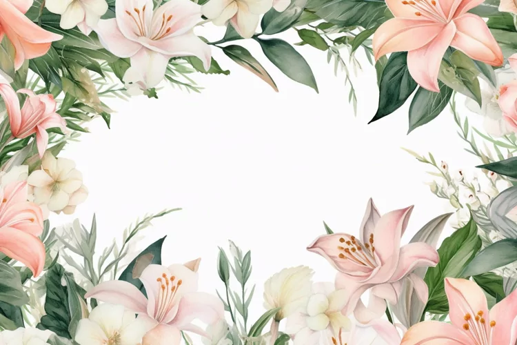 Watercolor Flowers Bouquets, illustration Background