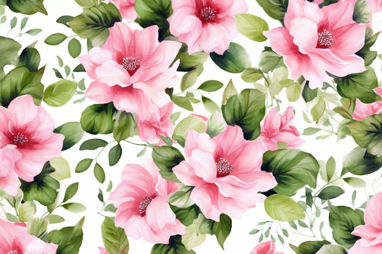 Watercolor Flowers Bouquets, illustration Background