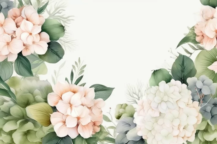 Watercolor Flowers Bouquets, illustration Background