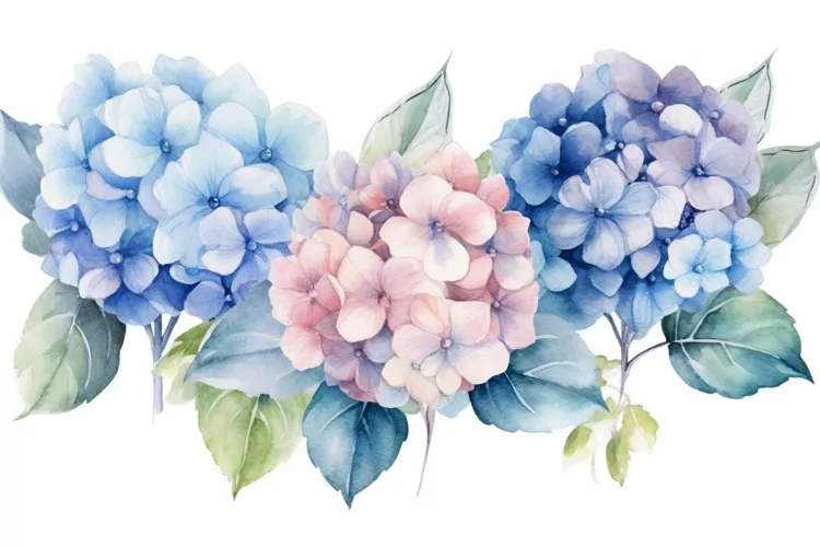 Watercolor Flowers Bouquets, illustration Background