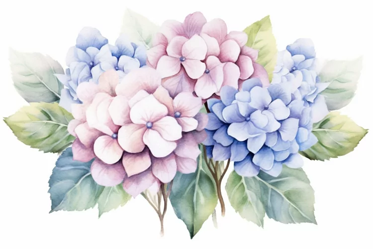 Watercolor Flowers Bouquets, illustration Background