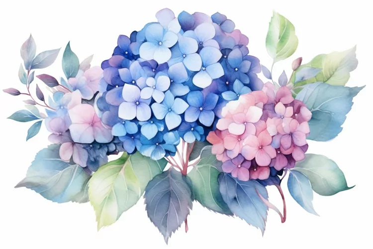 Watercolor Flowers Bouquets, illustration Background