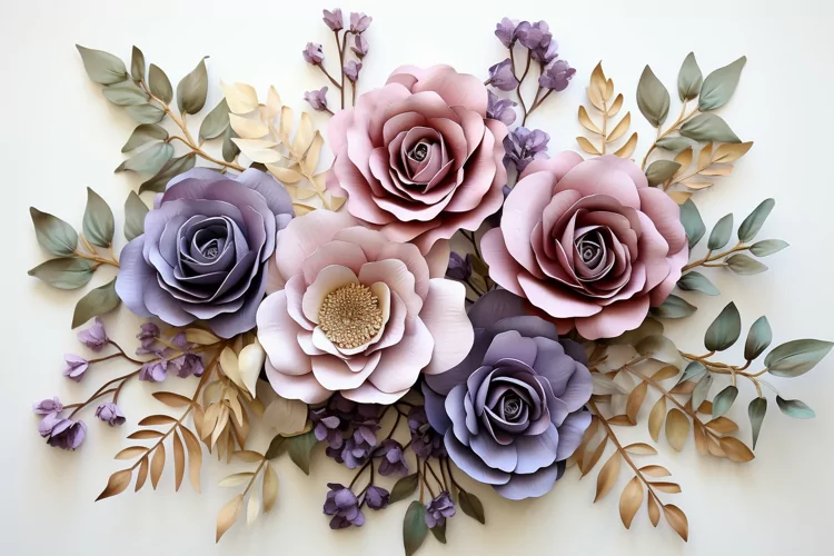 Watercolor Flowers Bouquets, illustration Background