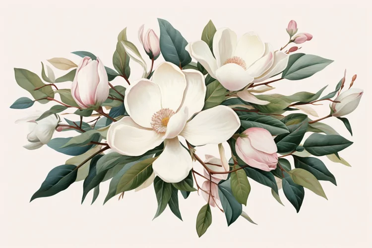 Watercolor Flowers Bouquets, illustration Background
