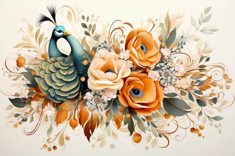 Watercolor Flowers Bouquets, illustration Background
