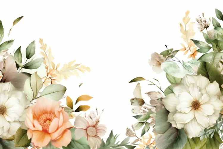 Watercolor Flowers Bouquets, illustration Background