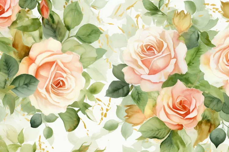 Watercolor Flowers Bouquets, illustration Background