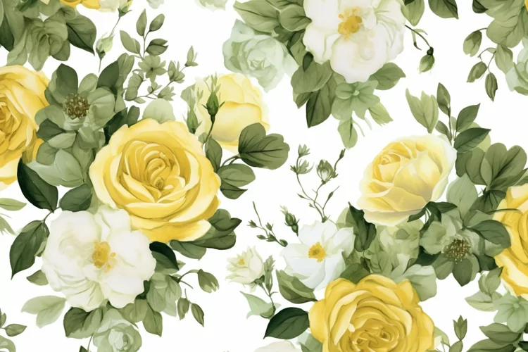 Watercolor Flowers Bouquets, illustration Background