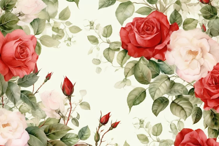 Watercolor Flowers Bouquets, illustration Background