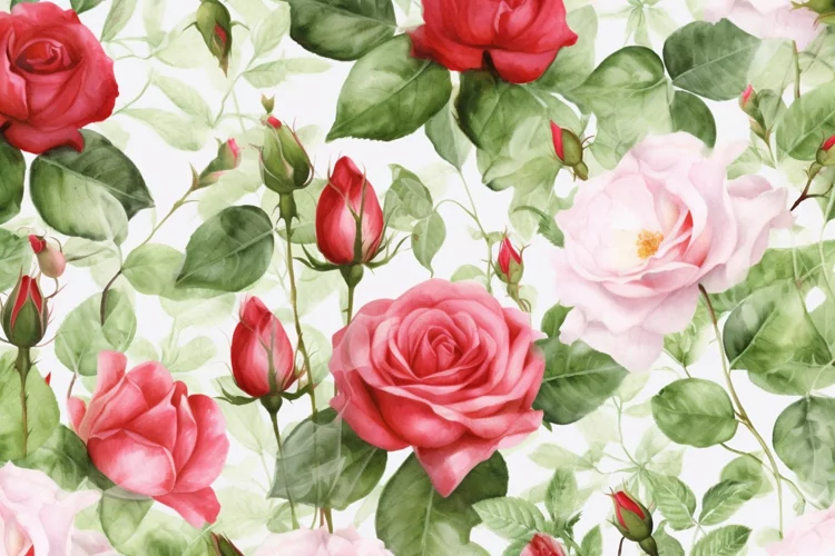 Watercolor Flowers Bouquets, illustration Background