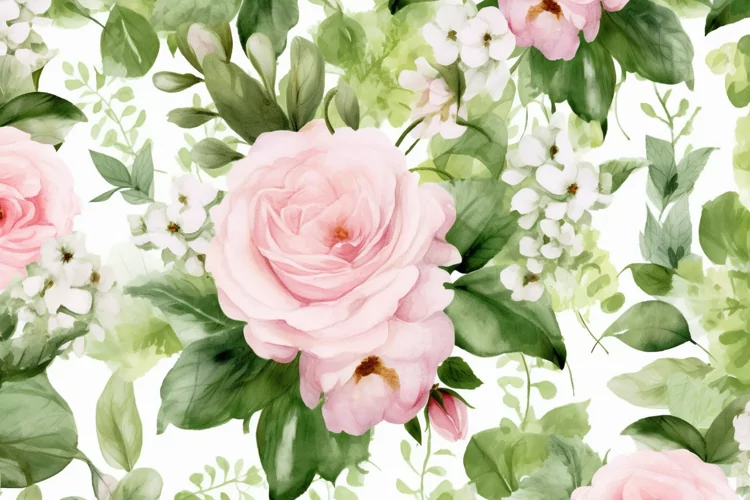 Watercolor Flowers Bouquets, illustration Background