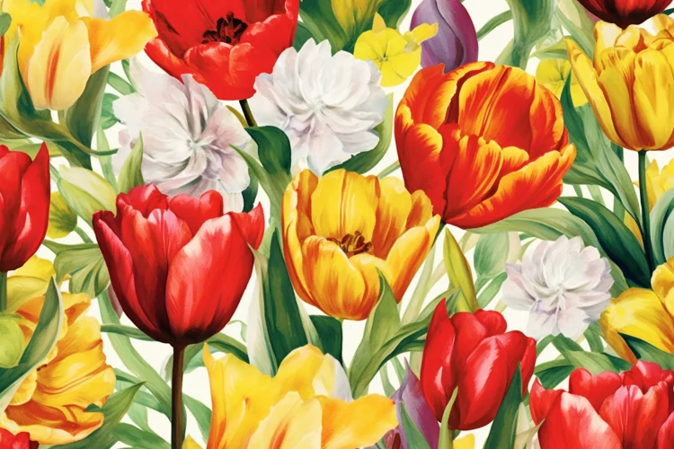 Watercolor Flowers Bouquets, illustration Background