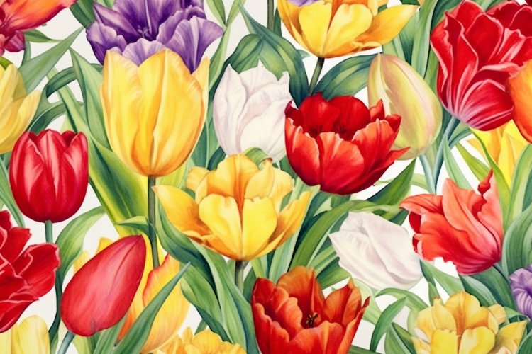 Watercolor Flowers Bouquets, illustration Background