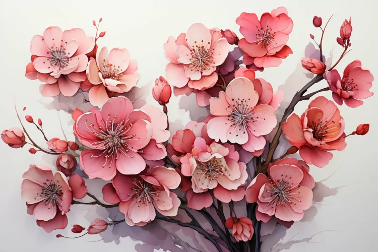 Watercolor Flowers Bouquets, illustration Background