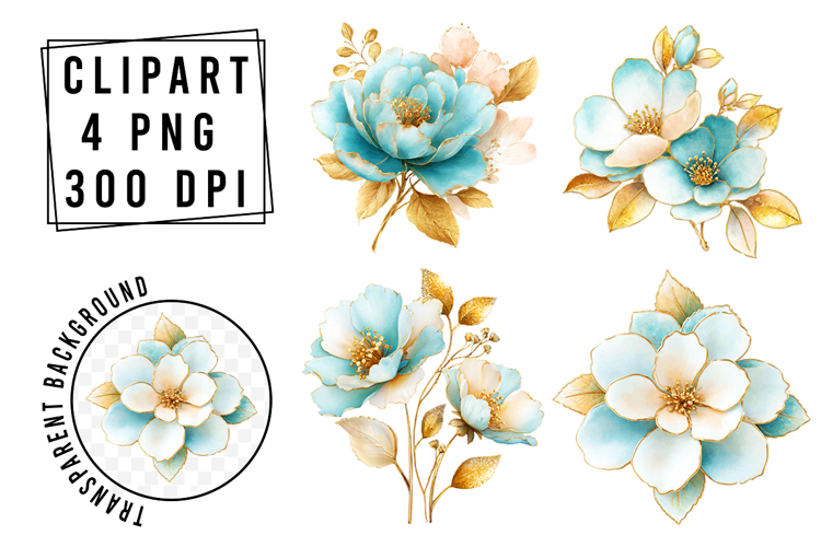 Watercolor Flower Clipart Image 9